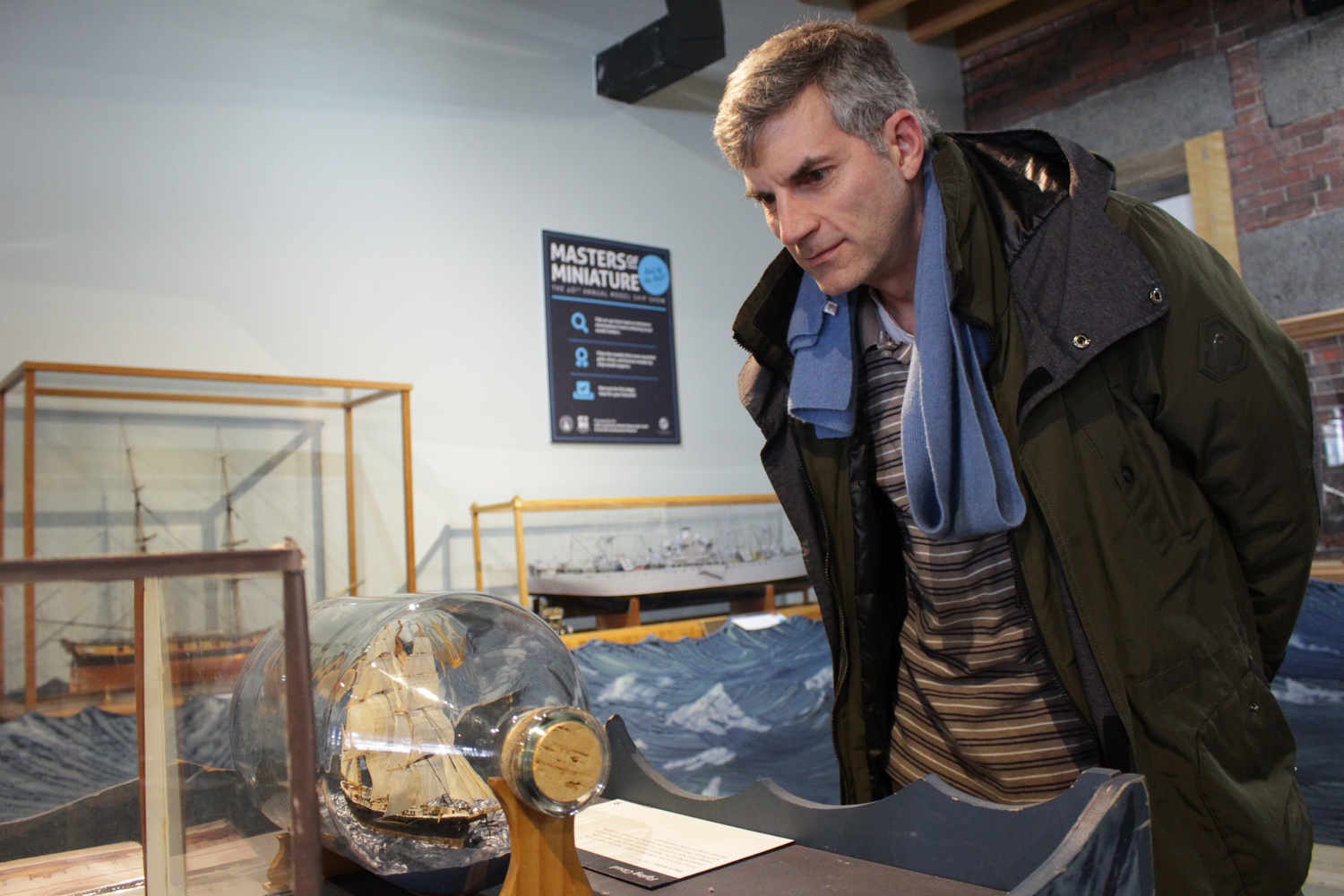 A model of the Flying Cloud, one of the fastest clipper ships ever, is presented at a model ship show at the U.S.S. Constitution Museum in Boston.