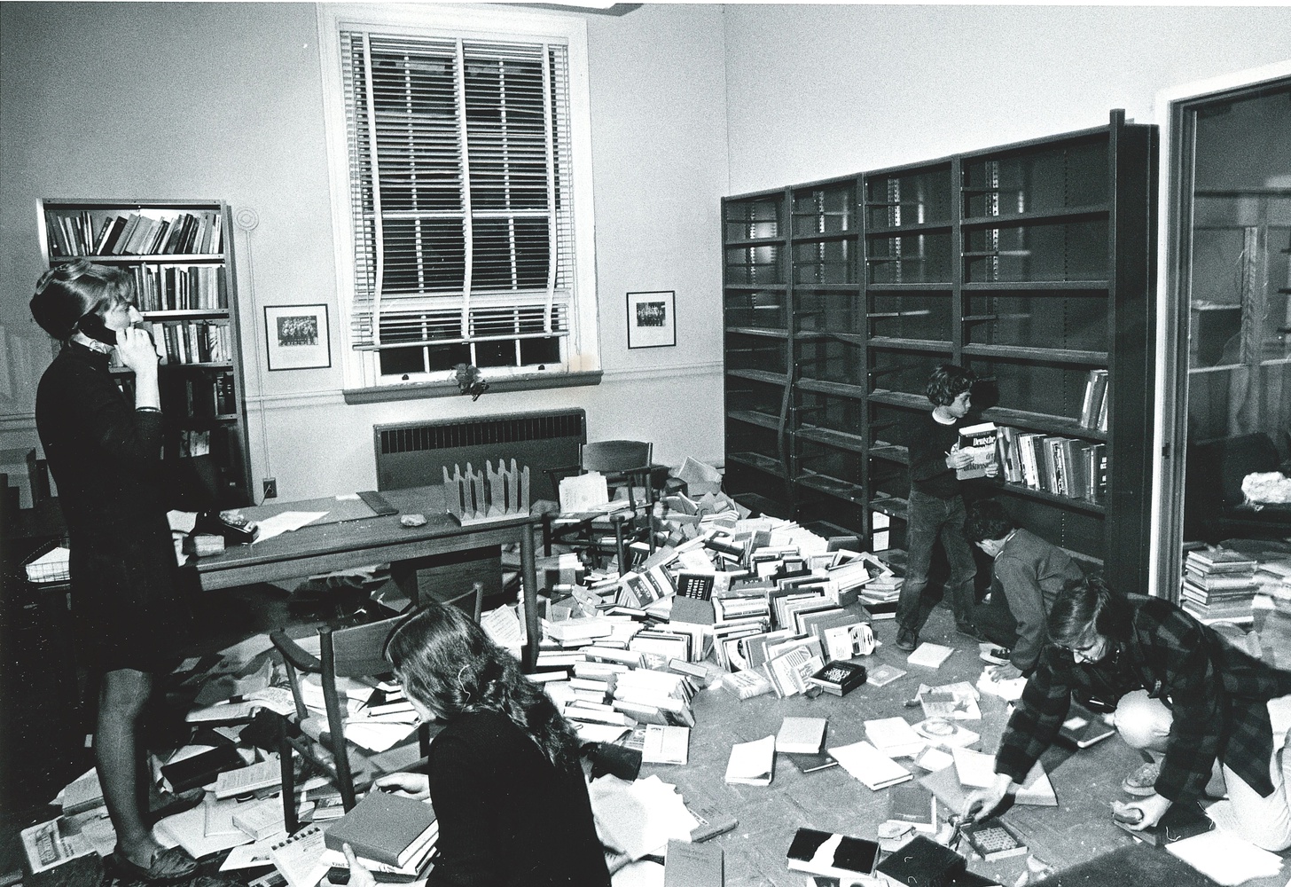 The bomb’s explosion caused major structural damage to the upper floors of the Semitic Museum, causing part of the attic’s floor to collapse.