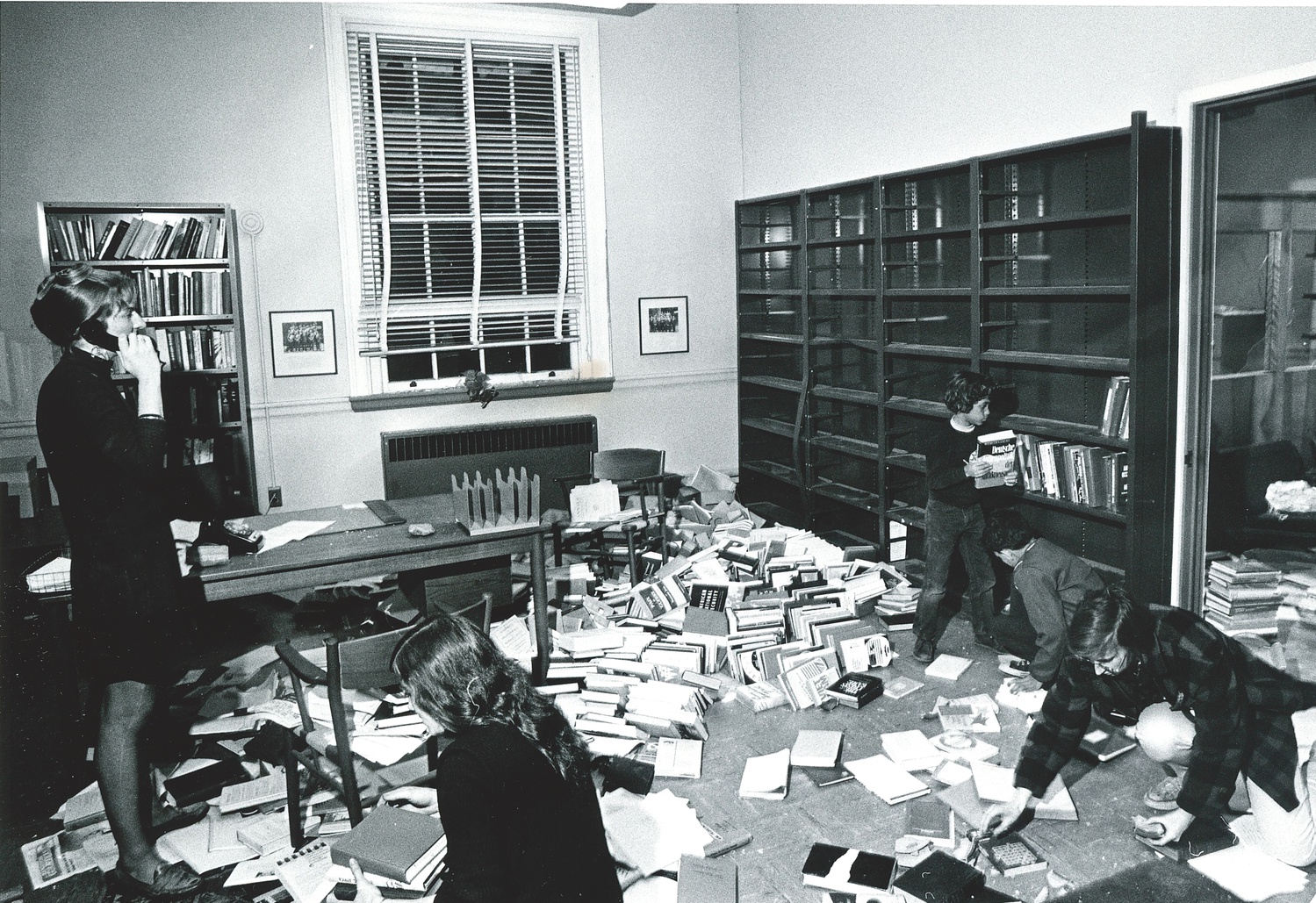 The bomb’s explosion caused major structural damage to the upper floors of the Semitic Museum, causing part of the attic’s floor to collapse.