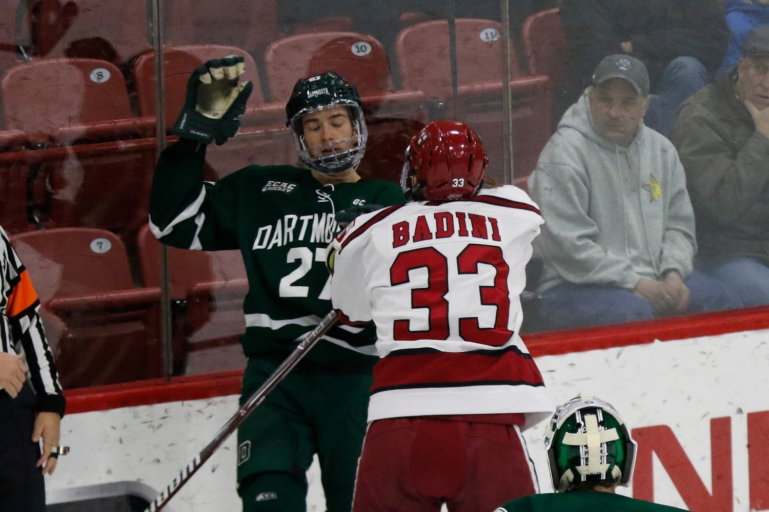 After last year's ECAC quarterfinal clash, tensions were high in all four meetings between the Crimson and the Big Green this season.