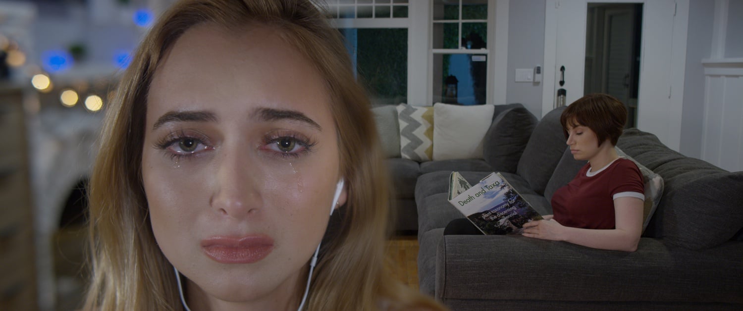 Amanda Colby Stewart (left) stars as Bailey and Brandi Aguilar (right) stars as Emma in “Clickbait” (2018), directed by Sophia Cacciola and Michael J. Epstein.