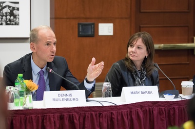 Cover image for Dennis Muilenburg and Mary Barra @ IOP