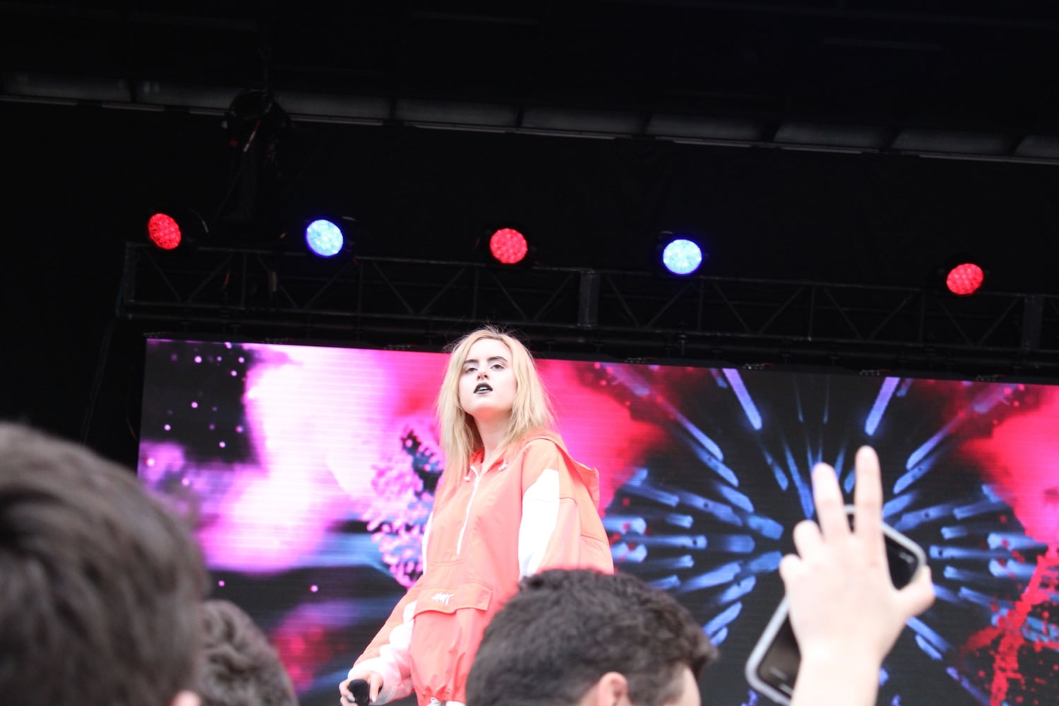 Pop singer and songwriter Kiiara performs at Yardfest Sunday afternoon. Kiiara was the concert's opener this year.
