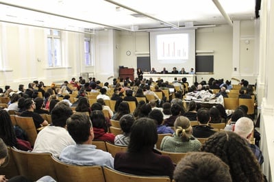 Cover image for Experts Discuss Mass Incarceration at Panel in Harvard's Emerson Hall