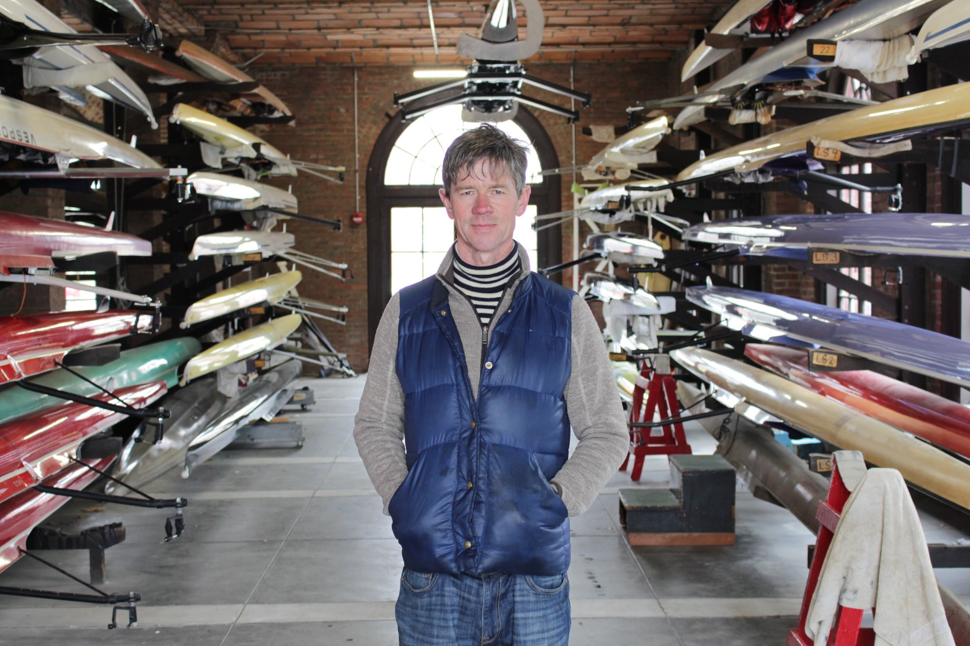 Dan J. Boyne oversees the Intramural Rowing program and Harvard’s sculling program.
