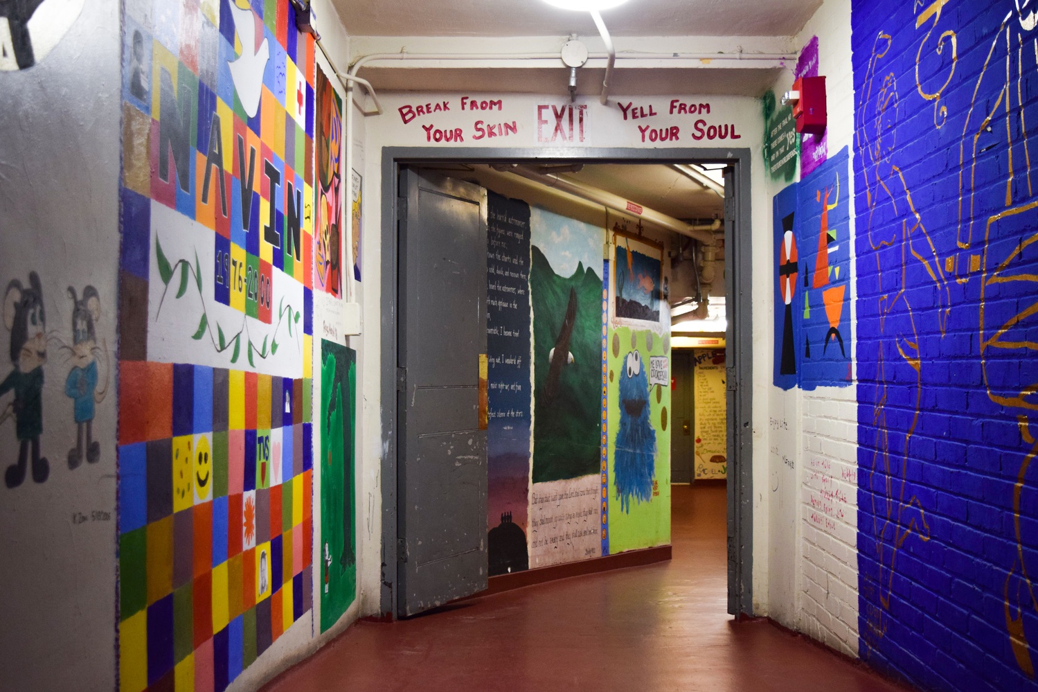 Basement murals from Adams House, a community traditionally supportive of both the arts and BGLTQ communities at Harvard.
