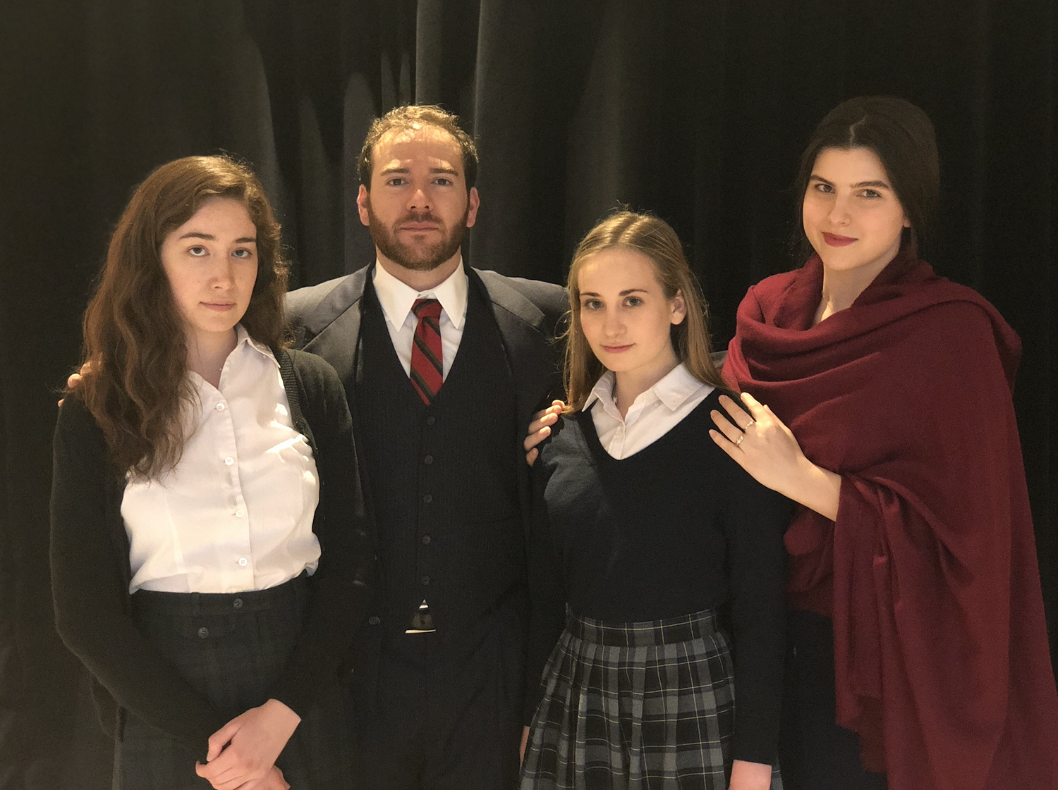 Students portray the Frank family in “The Diary of Anne Frank” at the Loeb.