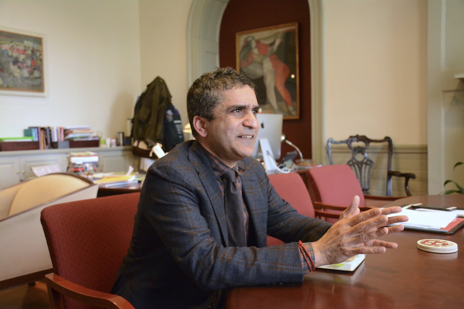 Rakesh Khurana remained largely silent on the Winthrop House climate review and a lawsuit brought by Winthrop tutors Carl L. Miller and Valencia Miller against Eliot House Faculty Dean Gail A. O'Keefe during an interview Tuesday.