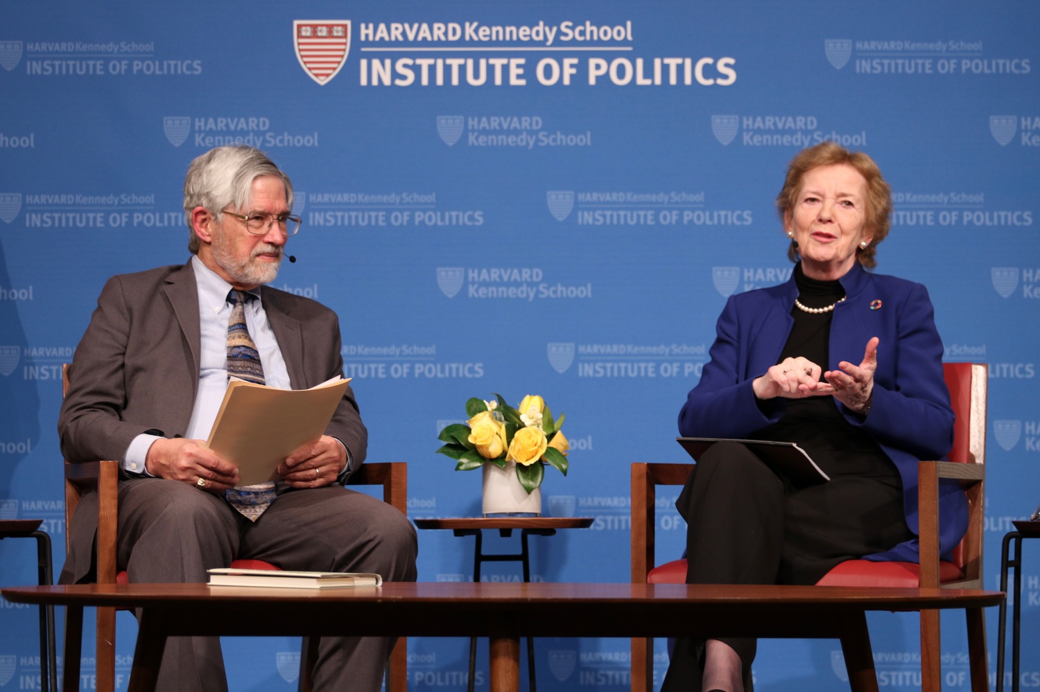 Former President of Ireland Discusses Climate Change at Harvard IOP