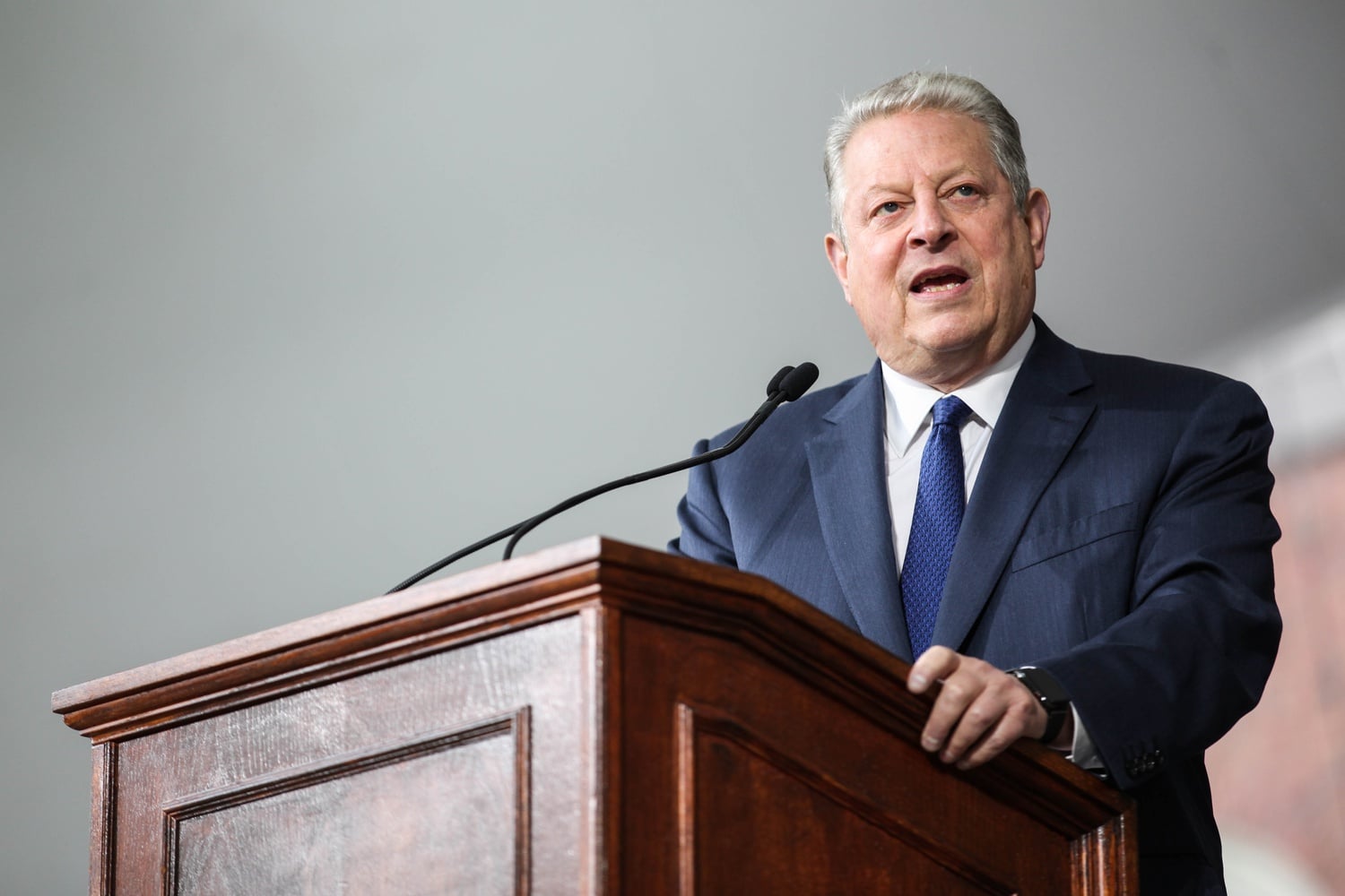 Former United States Vice President Al Gore '69 spoke at the College Class Day ceremony Wednesday in Tercentenary Theater.