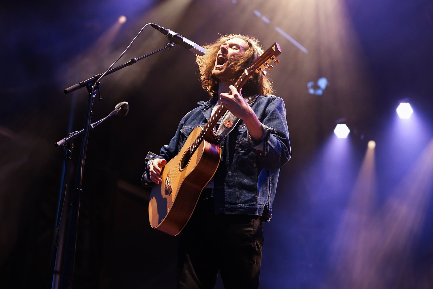 Hozier performs at Boston Calling 2019.
