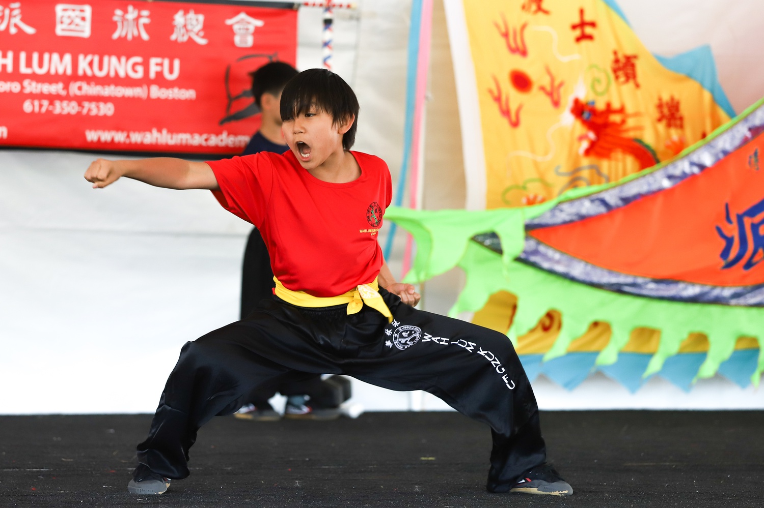 Wah Lum Kung Fu and Tai Chi Academy students demonstrated martial arts during the 2019 Dragon Boat festival.