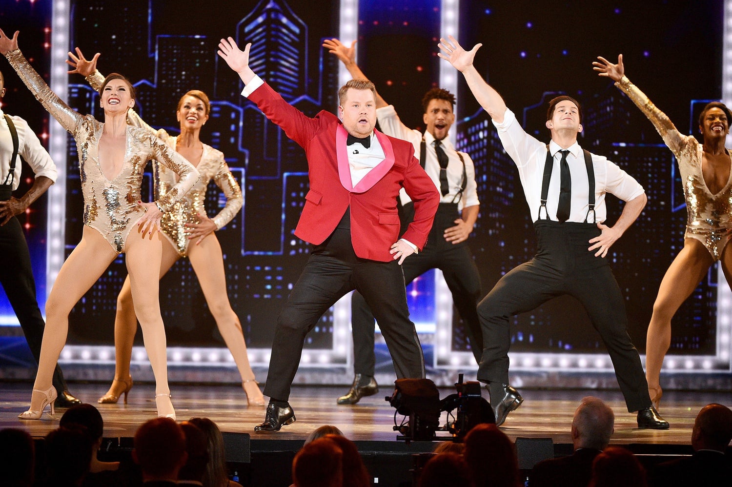 James Corden hosting the 73rd Tony Awards