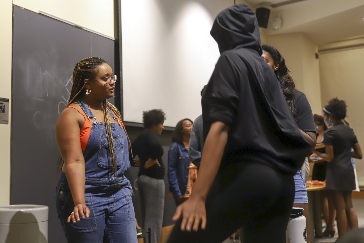 Joy Nesbitt '21, left, is the President of KeyChange, an a cappella group that recently returned to campus.