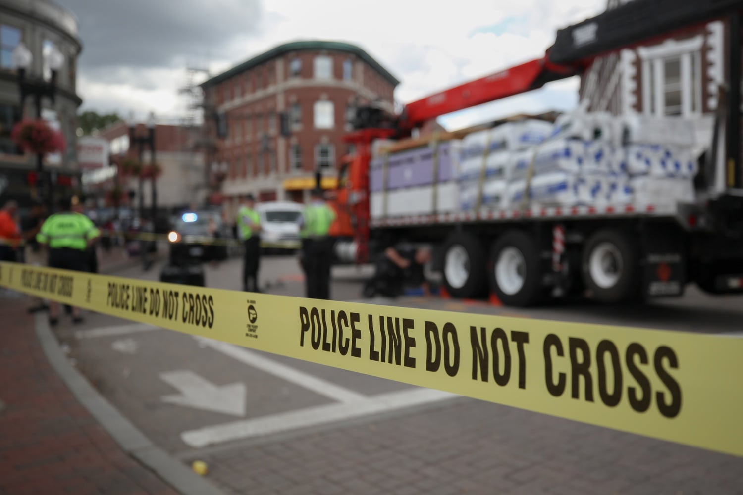 Cambridge police stopped traffic in Harvard Square from around 8 a.m. to 2 p.m. Tuesday after a boom truck hit a pedestrian.