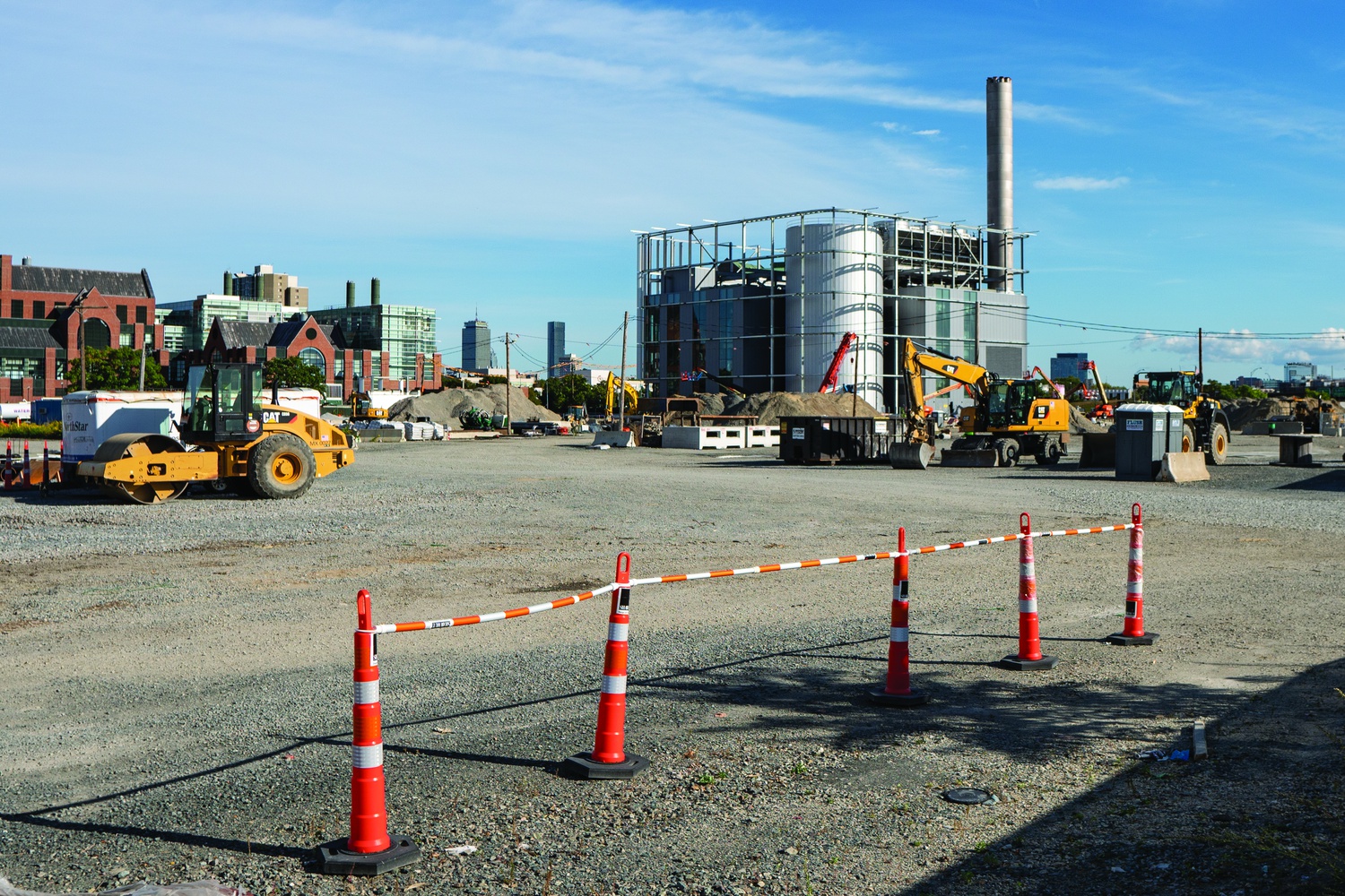 Construction continues on Harvard's Enterprise Research Campus in Allston.