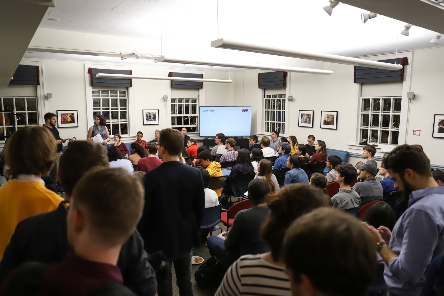 The Harvard Graduate Student Council discusses the recent Financial Wellness Survey conducted among the student body Wednesday evening.