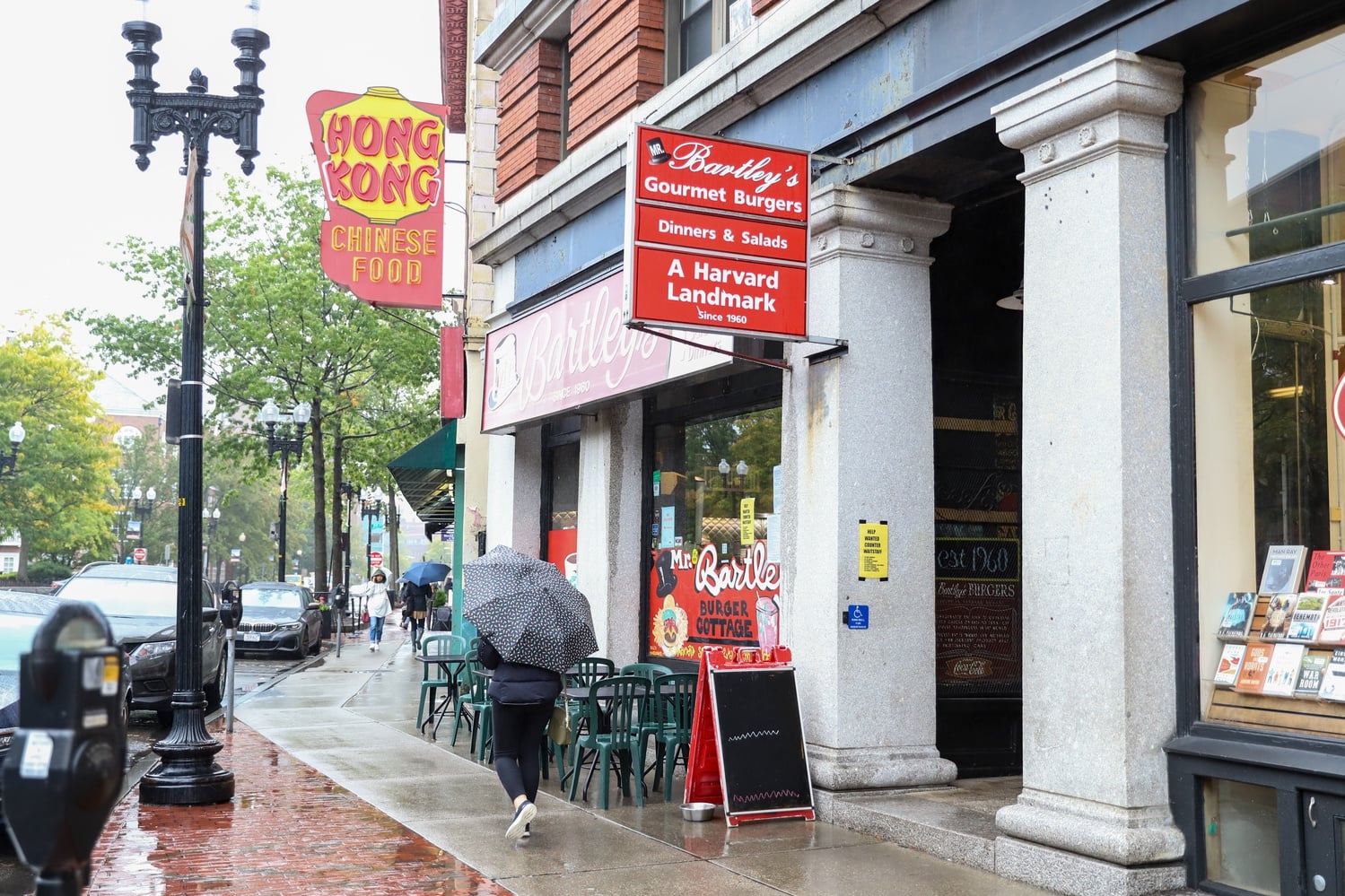 The lawsuit regarding limited accessibility for customers with disabilities at Mr. Bartley's Gourmet Burgers was dismissed yesterday. The historic famous burger shop is located along Massachusetts Ave.