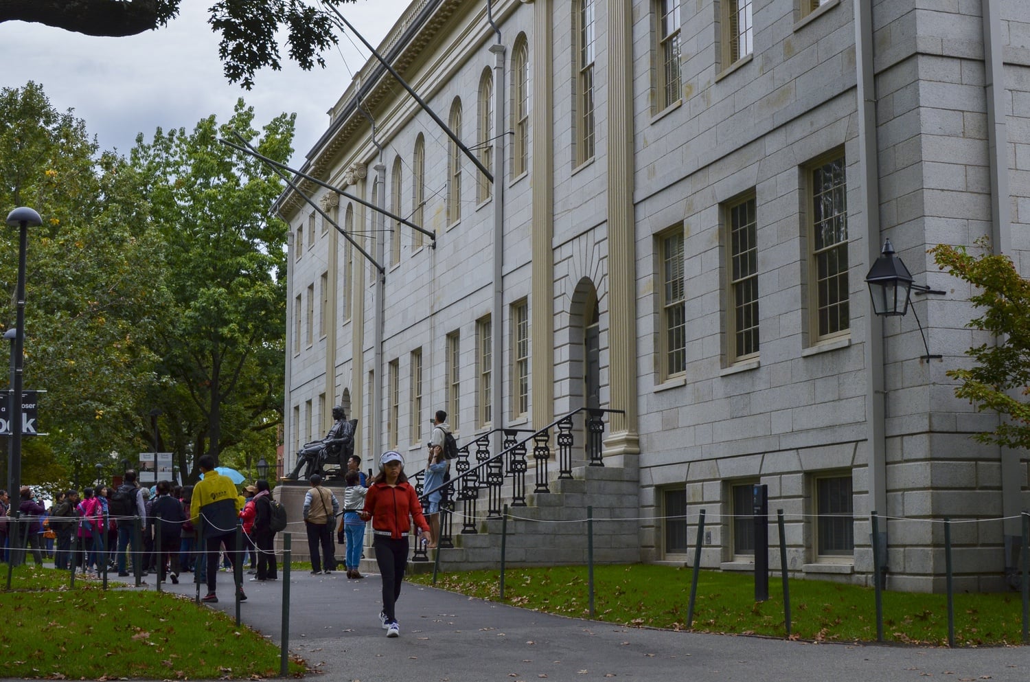 Dean of the Faculty of Arts and Sciences Claudine Gay works alongside other administrators in University Hall.