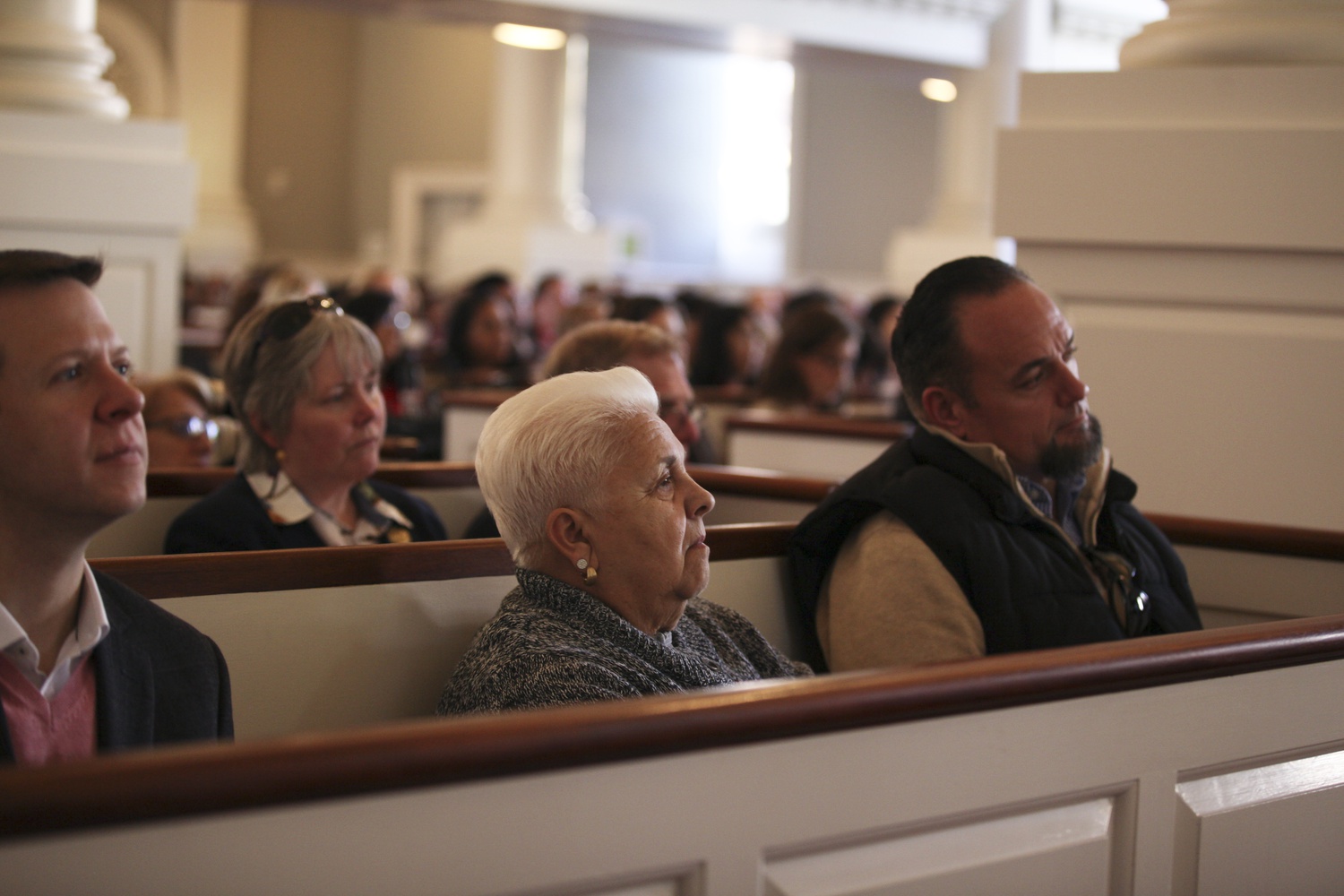Students and guests sat in the pews of Memorial Church, located in the heart of Harvard Yard, for the Extension School Convocation Ceremony Saturday afternoon.