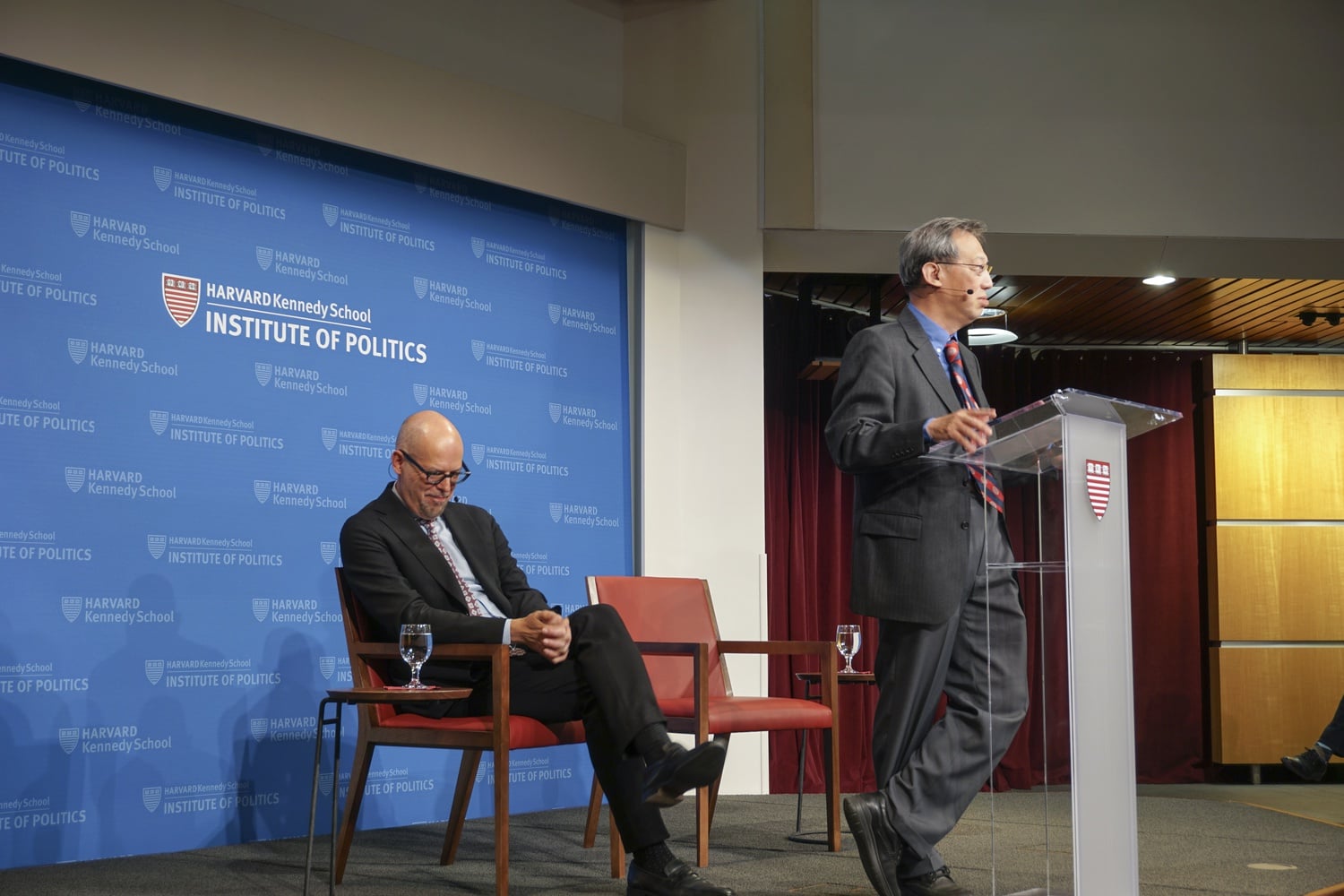 Chen Jian, a Professor of History at Cornell, spoke at the JFK Jr. Forum about China and his forthcoming book about Zhou Enlai Monday evening.