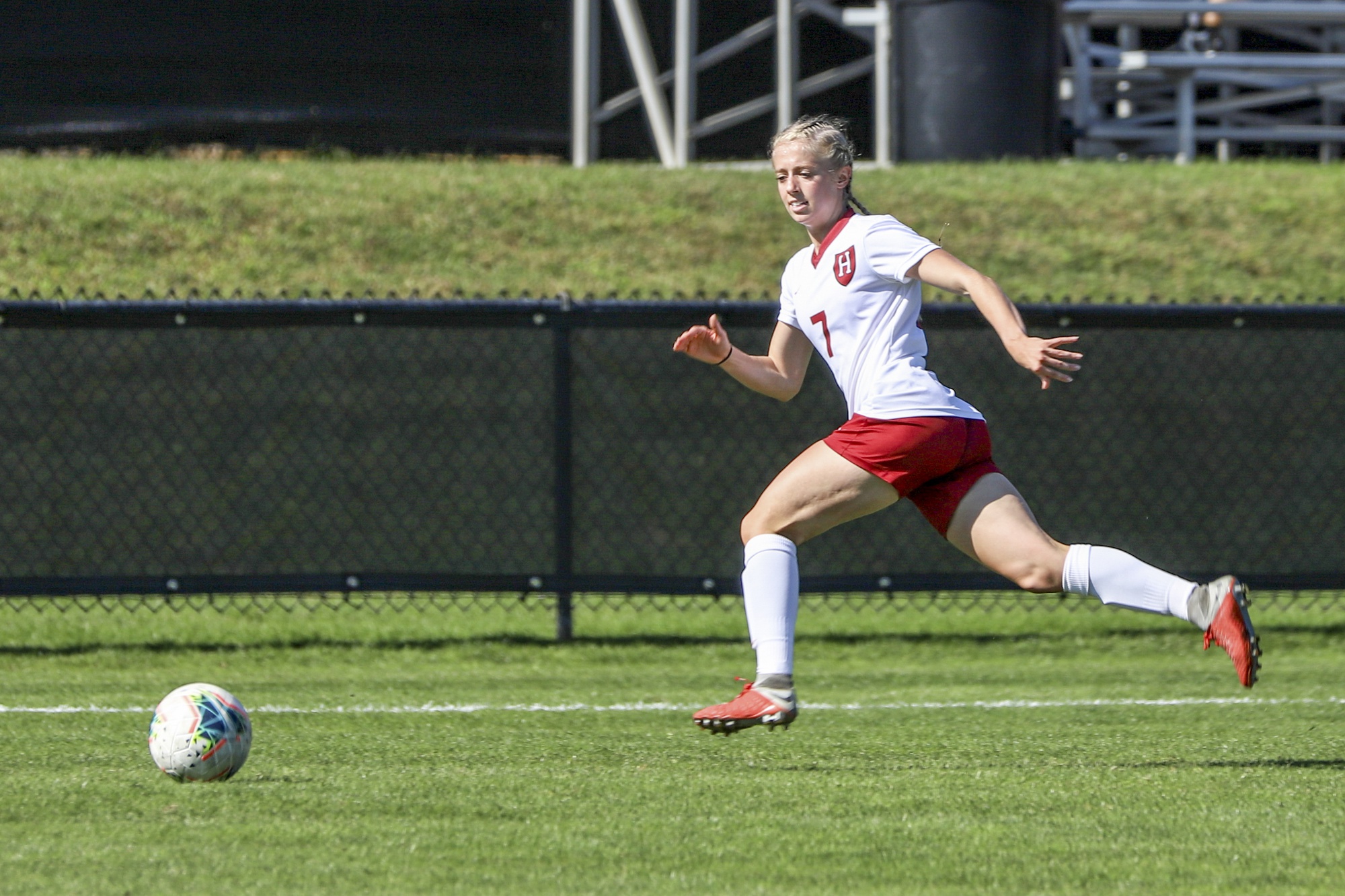 Soccer co-captain Megan Tveit is one of six roommates in Adams House, who are all captains of varsity teams.