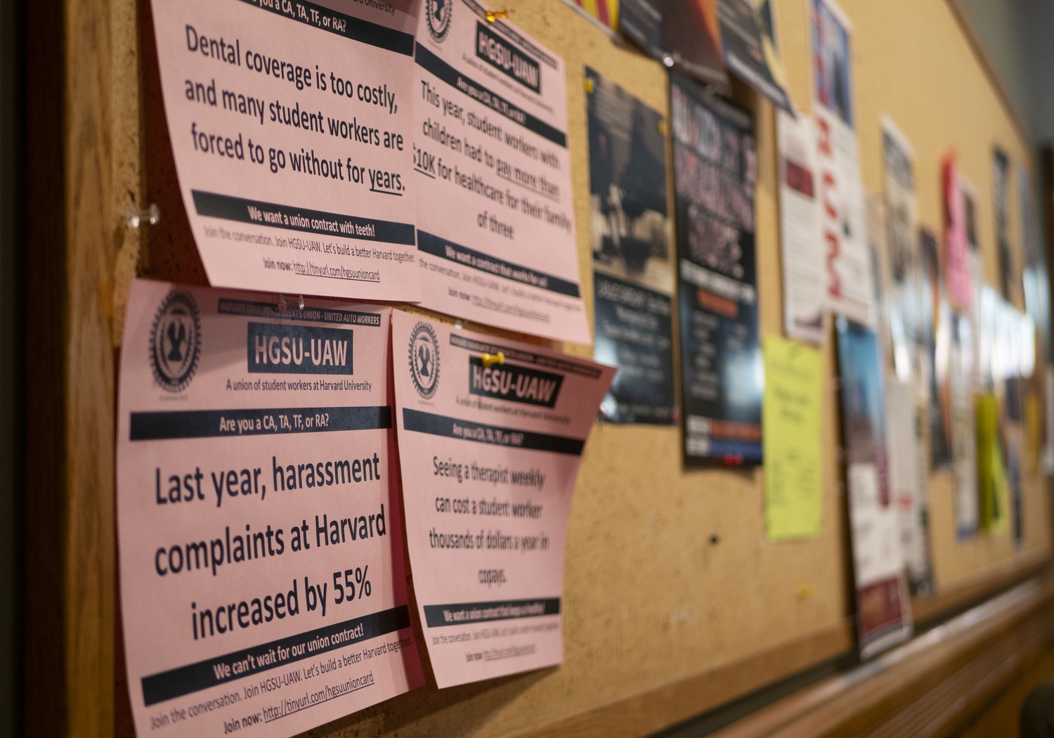 The Harvard Graduate Students Union authorized a strike authorization vote earlier this semester.