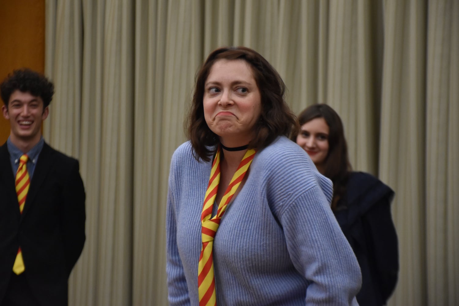 Rachel Bloom, co-creator and lead of the television show Crazy Ex-Girlfriend, entertained at the Student Organization Center at Hilles Penthouse Friday night.