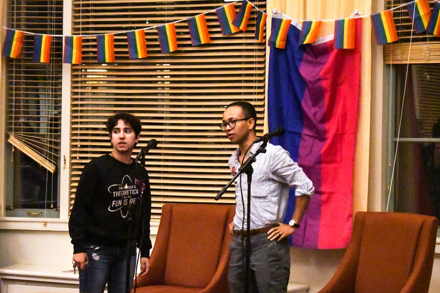 OUTspoken, organized by the Office of BGLTQ Student Life and Speak Out Loud, featured spoken word and music performances in the Barker Center Cafe.