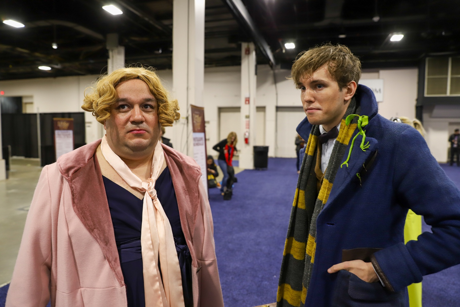 Dank G. Marletto and Jay McDougall, cosplaying as Queenie Goldstein and Newt Scamander, have attended numerous LeakyCon over the past few years, Marletto noting "Harry Potter is home. It's where I found that I just belong".