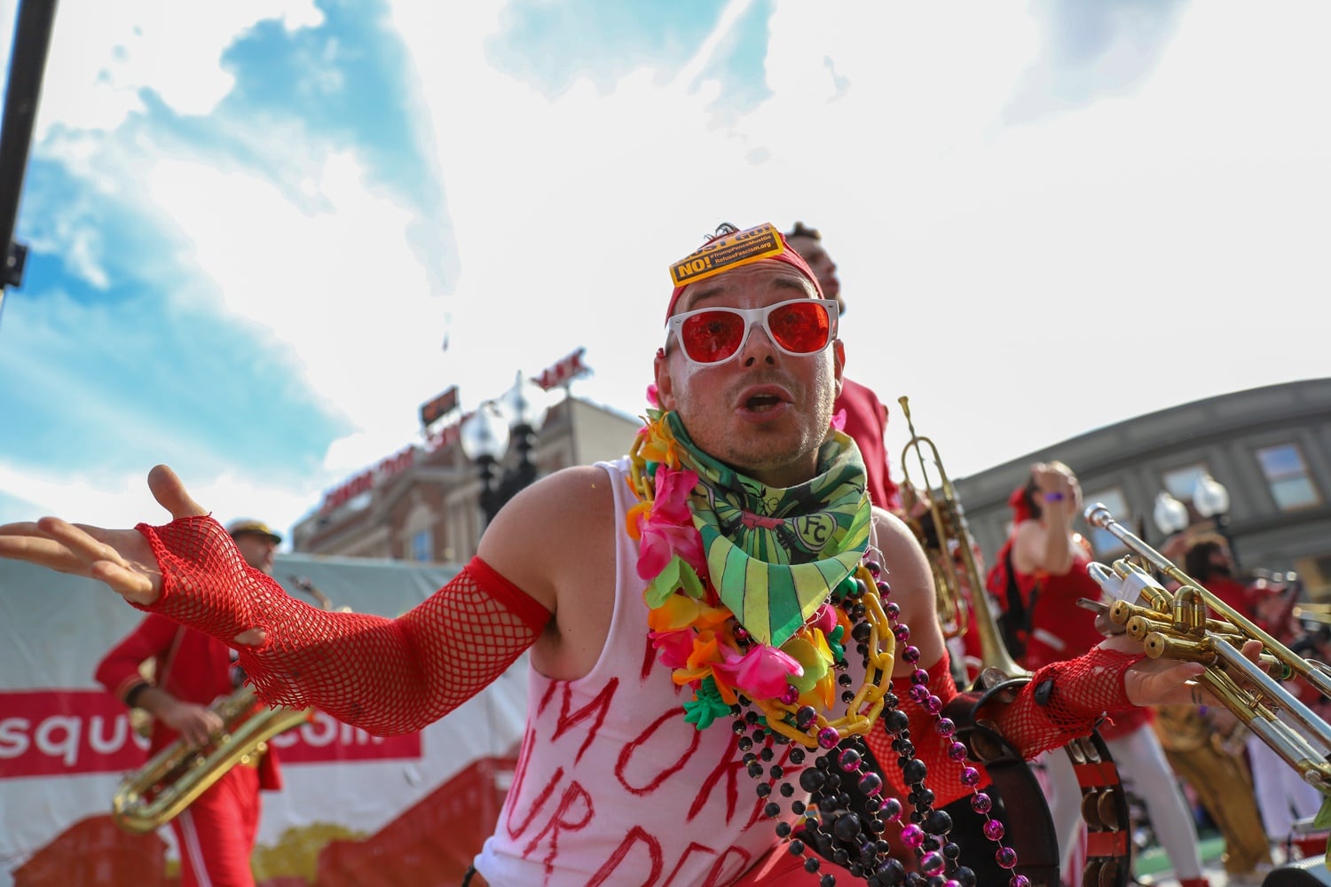 Performance groups, including marching bands, from around the world participated in this family friendly annual tradition where musicians and spectators "reclaim the streets for horns, bikes and feet!"
