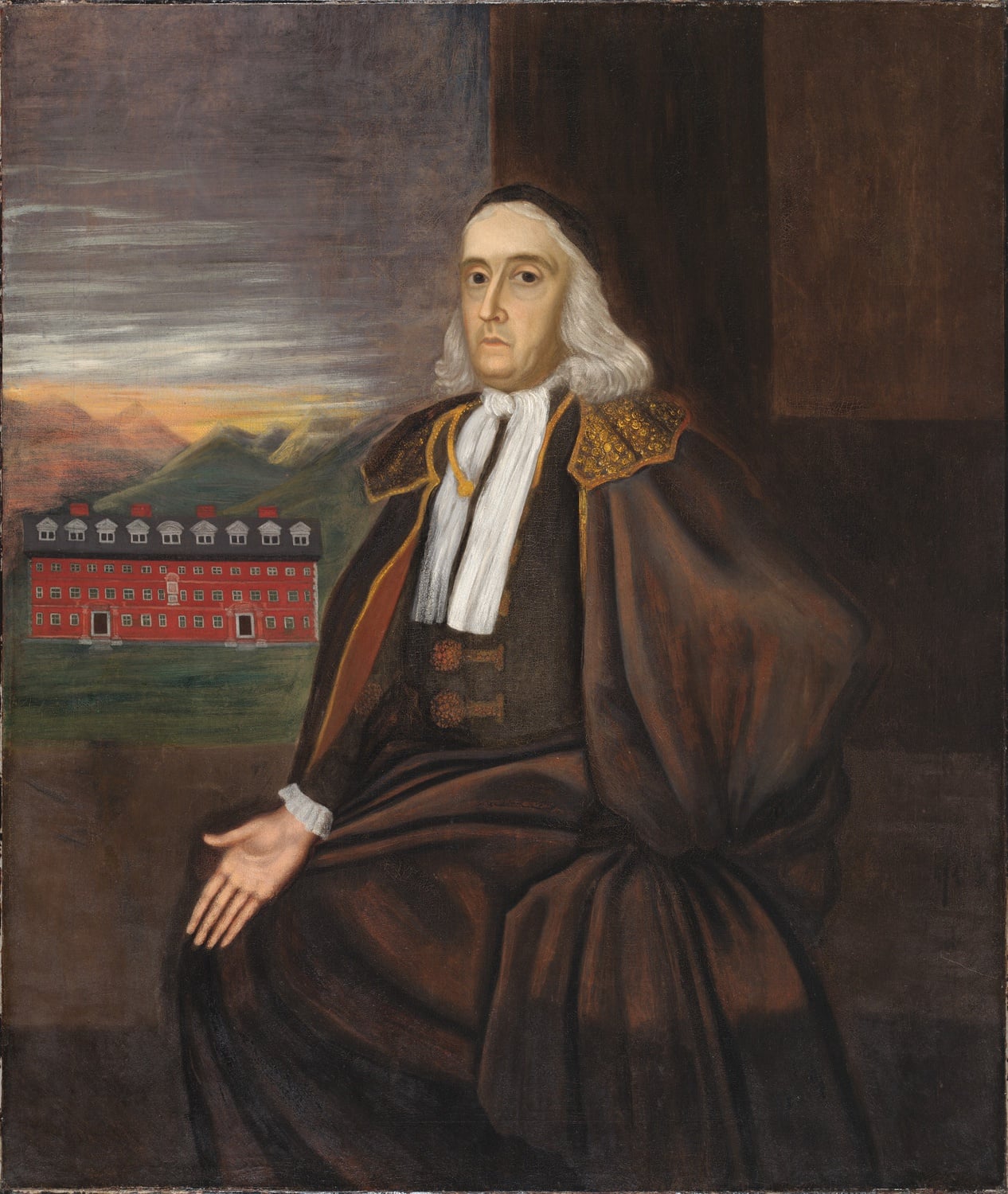 Unidentified artist, William Stoughton, c. 1700. Oil on canvas. Harvard University Portrait Collection, Gift of John Cooper to Harvard College, 1810, H37.