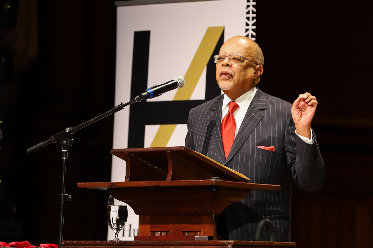University Professor Henry Louis Gates, Jr. speaks at the W.E.B. Du Bois Award Ceremony in 2019. The American Academy of Arts and Sciences awarded Gates its Don M. Randel Award for Humanistic Studies on Wednesday.