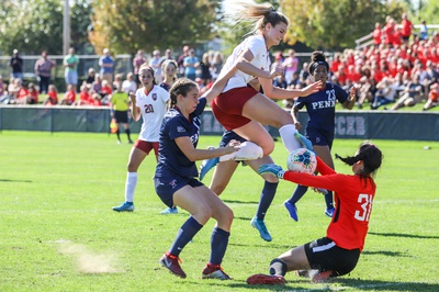 Cover image for Women's Soccer Earns 2-1 Victory Against Princeton in Critical Conference Clash