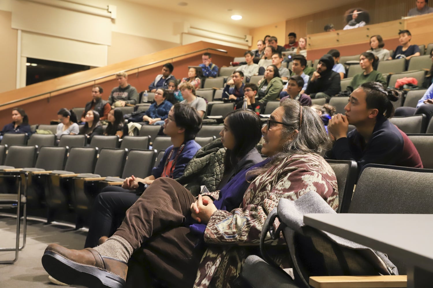 Students attended a talk where the implications of the possible construction of a telescope on Mauna Kea was discussed.
