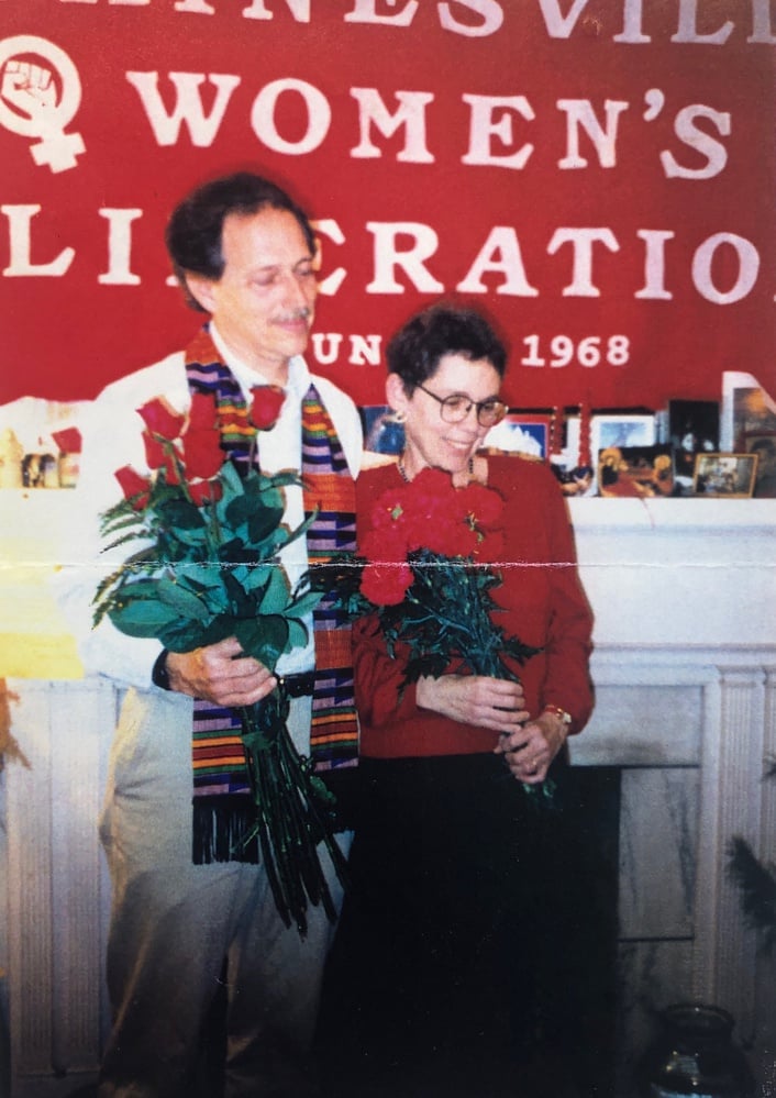 "Red couples agreement, signed and sealed!' reads the note accompanying this photograph of Dan Harmeling and Kathie Amathiek on January 17, 1995 in Gainsville, Florida.