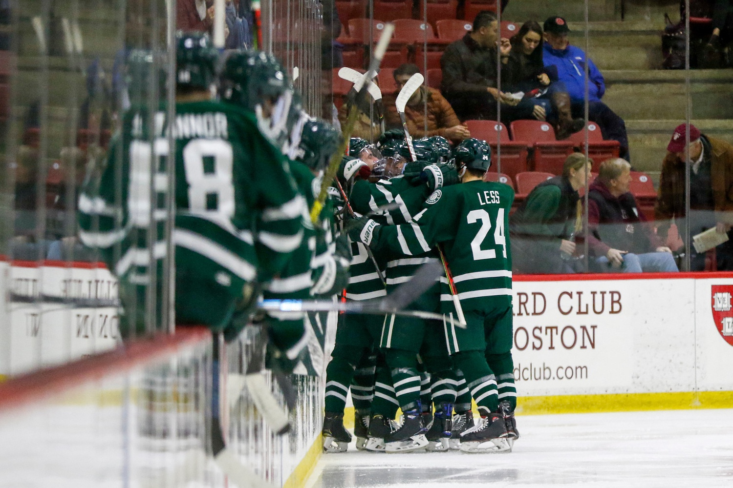 Despite the loss, Dartmouth controlled parts of the contest. In the first eight minutes of the middle stanza, the Big Green found twine three times.