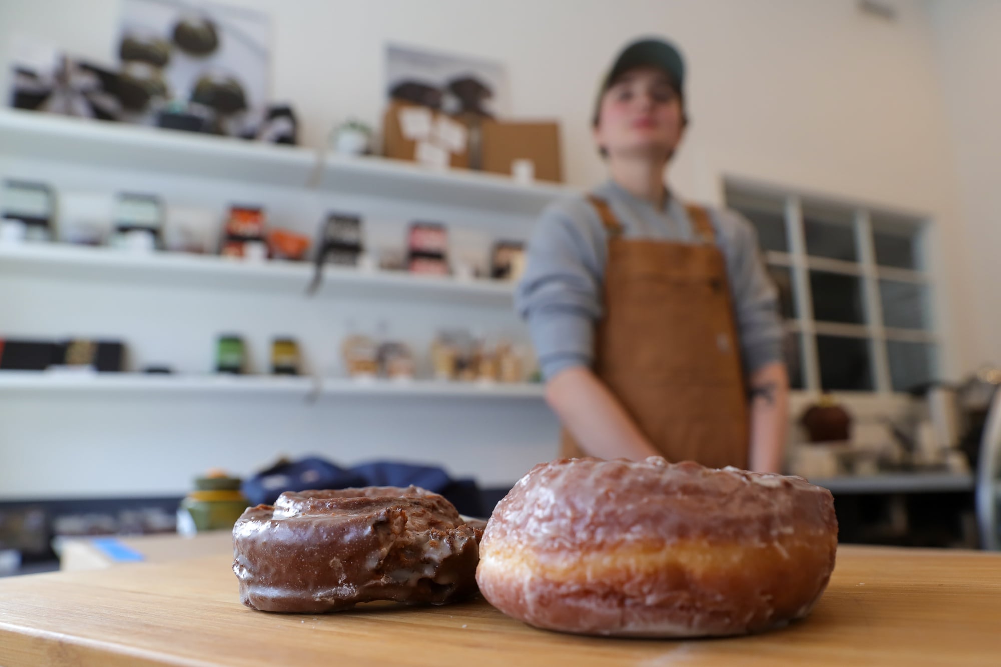Knead Doughnuts of Providence, RI hosted a doughnut pop-up shop in Cambridge last Saturday, selling a variety of flavors including Vanilla Glazed, Sour Cream Old Fashioned, and Pumpkin Spice.