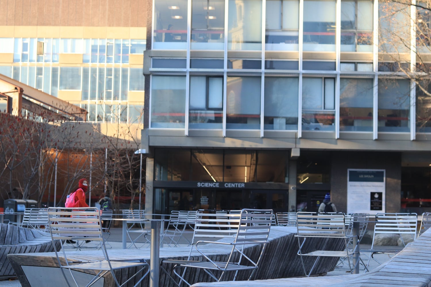 Students protested India's Citizenship Amendment Act in the Science Center this week.