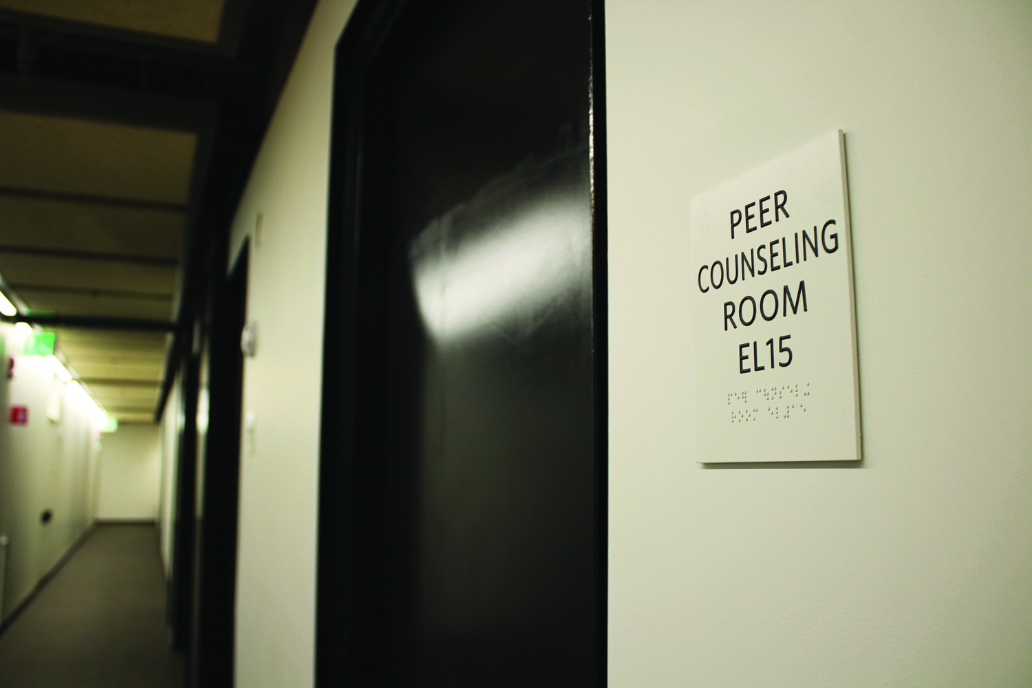 The peer counseling room is located in the basement of Lowell House.