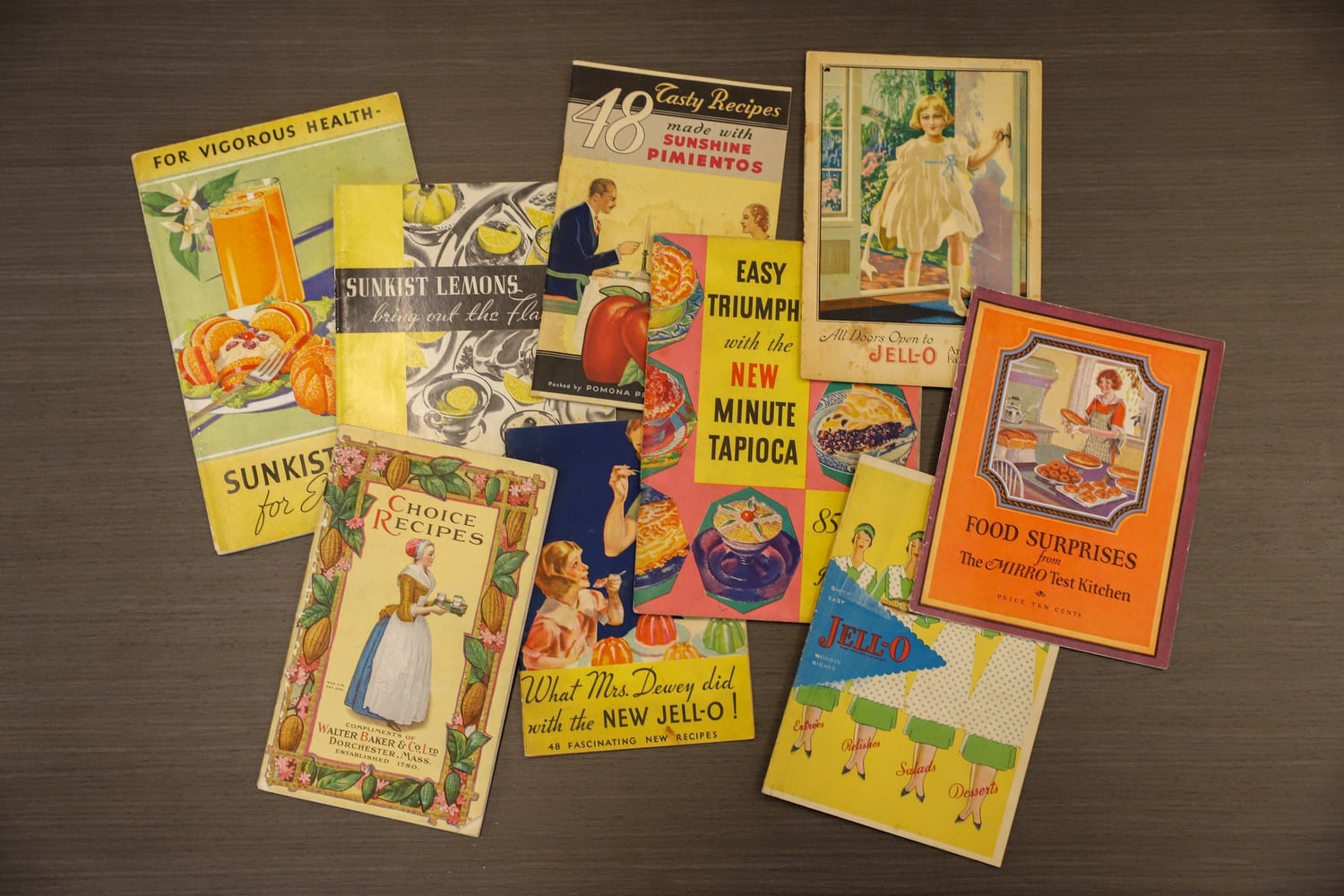 The collection of culinary texts at The Schlesinger Library on the History of Women in America contains culinary pamphlets, which often came with new appliances or food innovations containing recipes and instructions.
