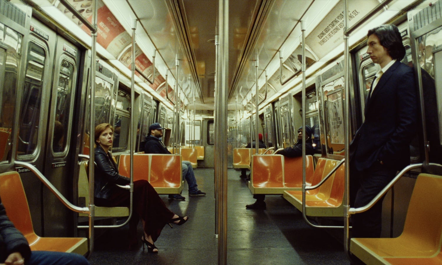 Scarlett Johansson (left) stars as Nicole Barber and Adam Driver (right) stars as Charlie Barber in “Marriage Story” (2019), directed by Noah Baumbach.