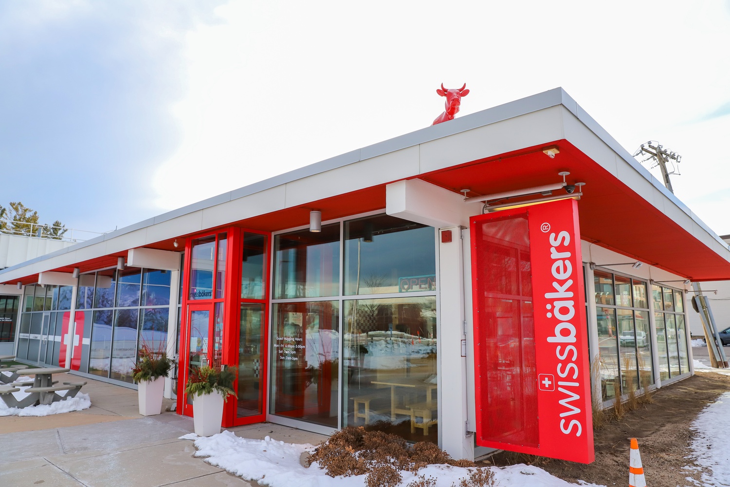Swissbäkers reopened its Allston cafe with a limited selection of coffee and baked goods on January 16th.