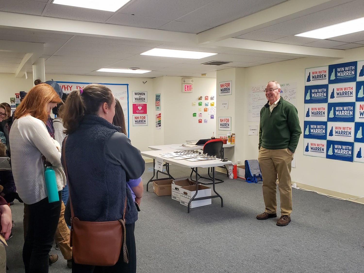 Bruce H. Mann, a professor at Harvard Law School, canvassed for Elizabeth Warren's presidential campaign in New Hampshire.
