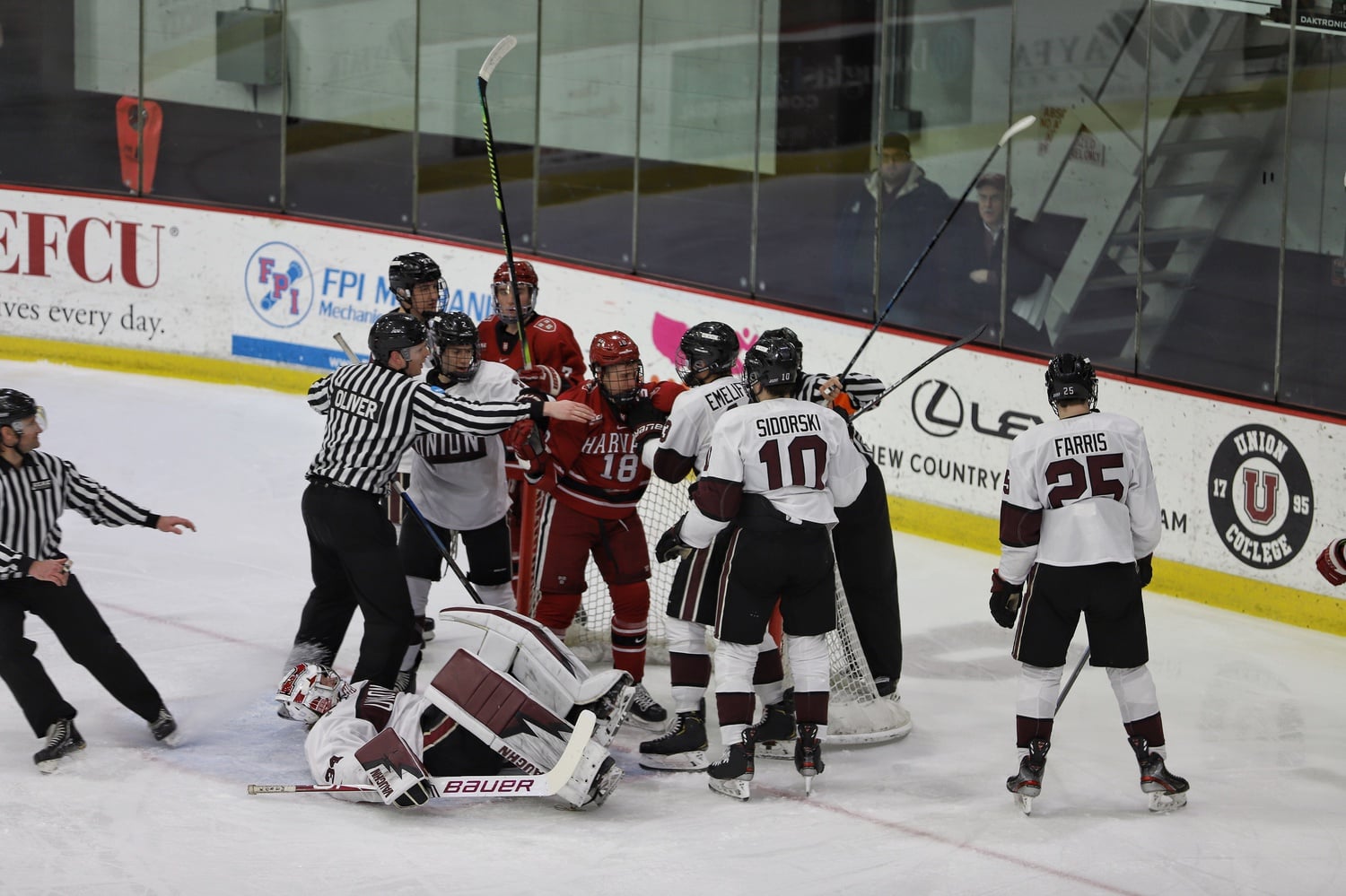 As the goals kept coming, the game grew progressively chippier.