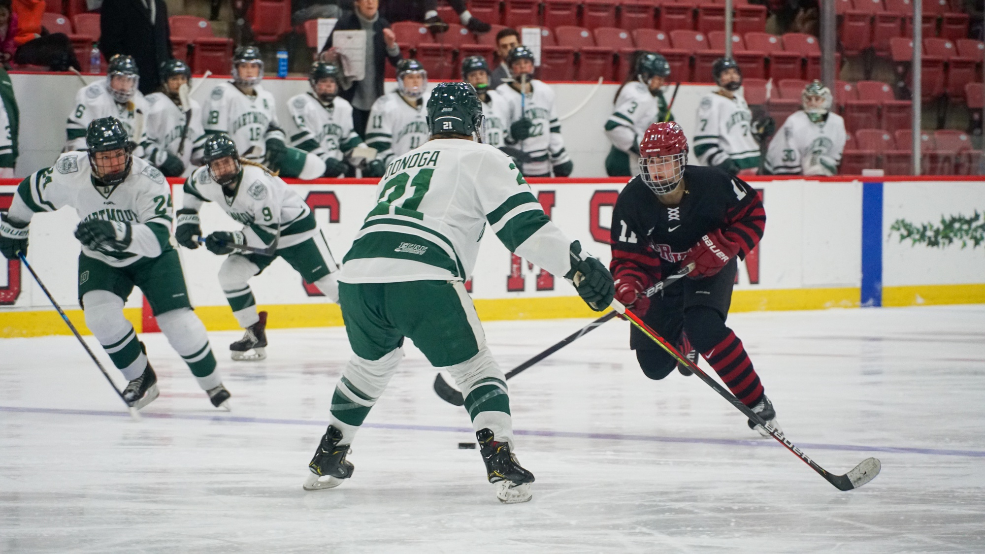 Sophomore forward Kristin Della Rovere facilitated the Crimson's offense in the win over the Big Green, leading the squad with two assists.