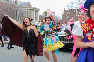 Cover image for After Delay, Hasty Pudding to Hold Annual Woman of the Year Parade in Harvard Yard