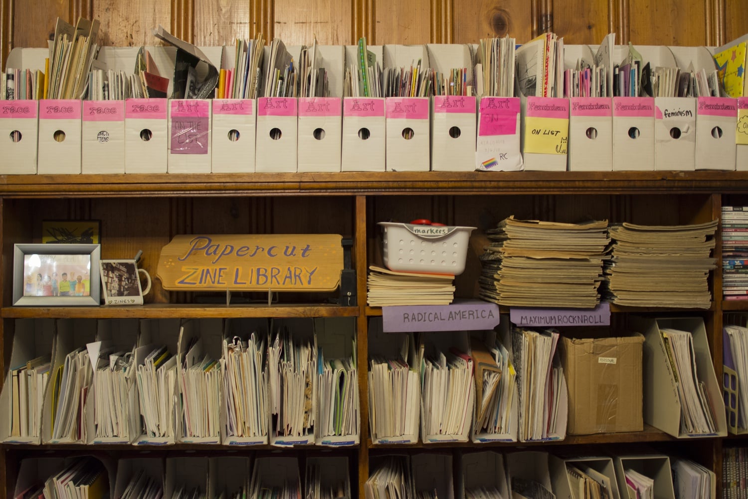 The Papercut Zine Library, started over ten years ago as a personal collection, now displays more than 16,000 magazines.