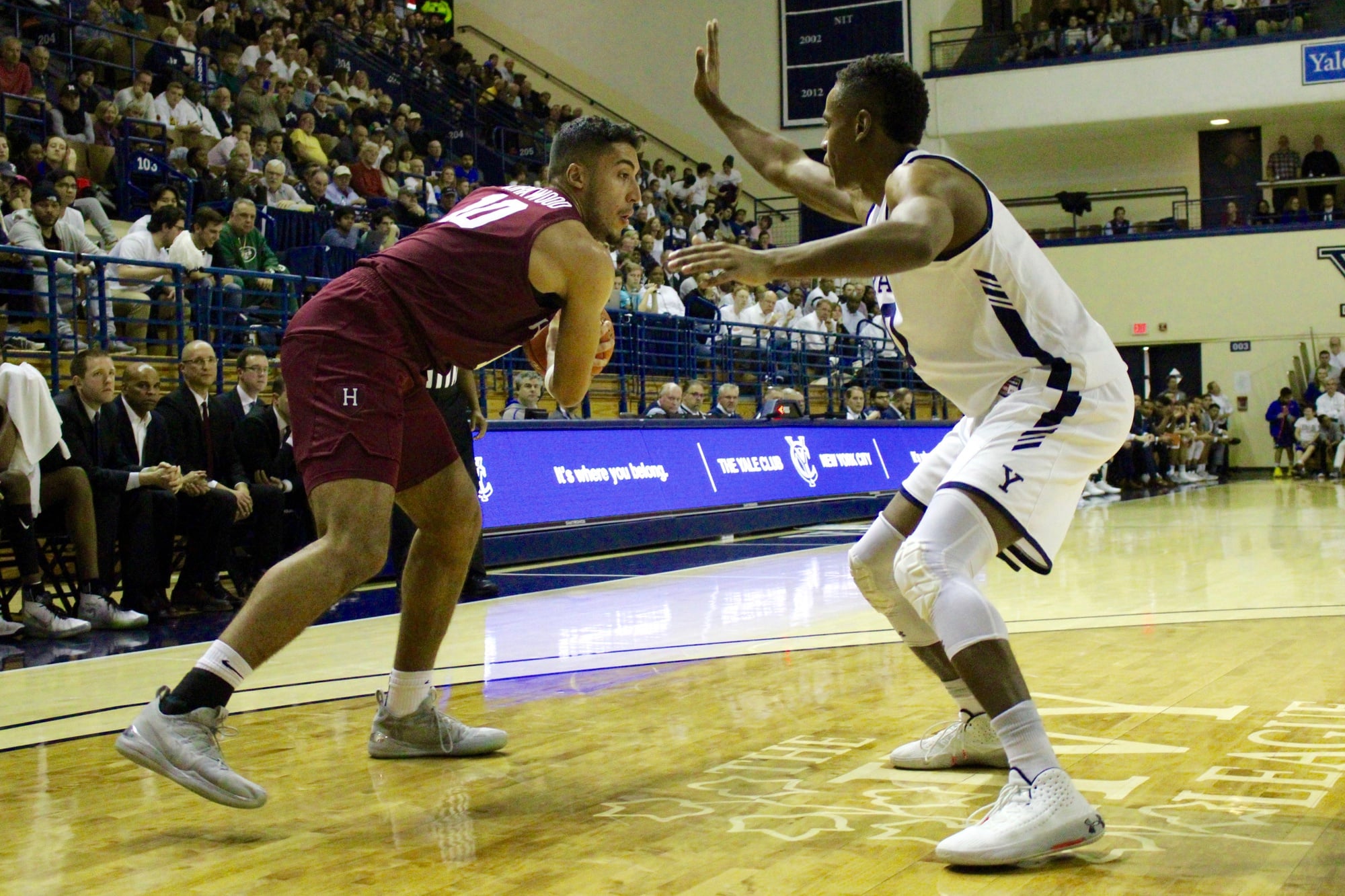 The Crimson narrowly edged out the Bulldogs 78-77 in a heart-throbbing victory.
