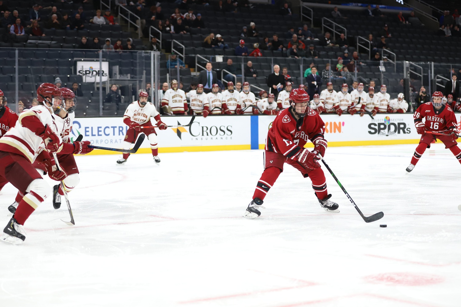 Freshman forward John Farinacci filled the void left by blue-liner Reilly Walsh's absence on the first powerplay unit.